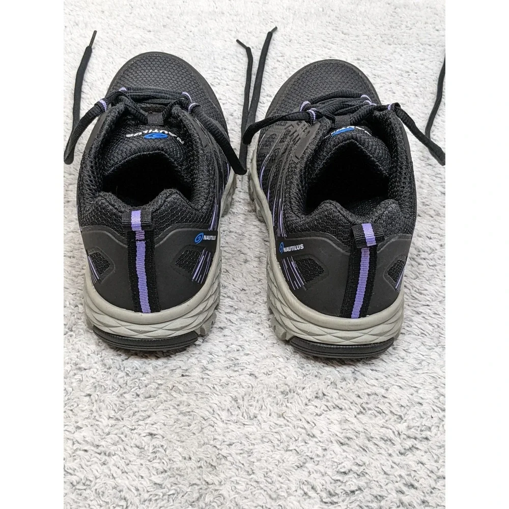 Nautilus Stratus‎ Black & Purple Womens Composite Toe Safety Sneakers Shoes 7W